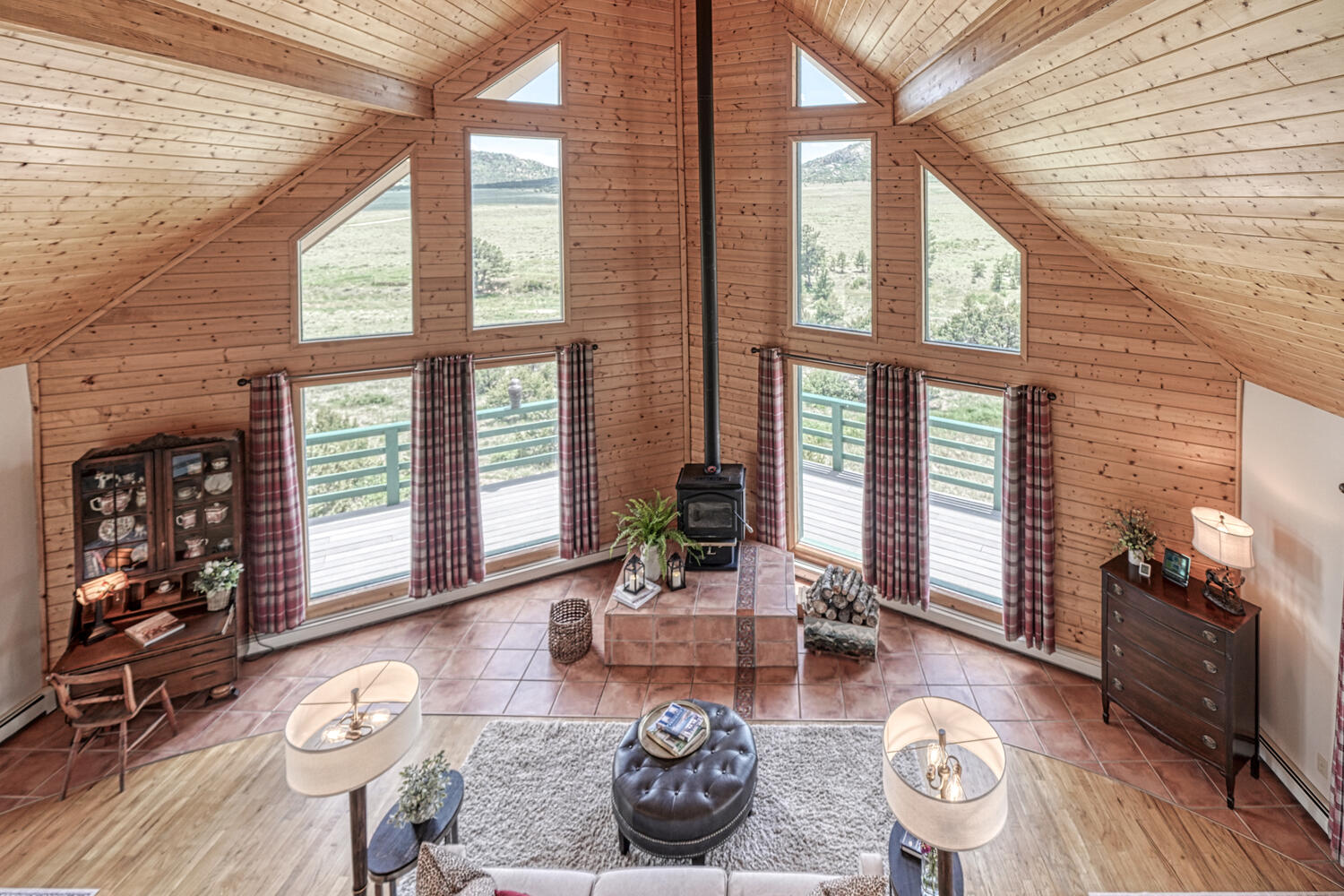 View from loft - Colorado A-frame with wood stove and mountain views